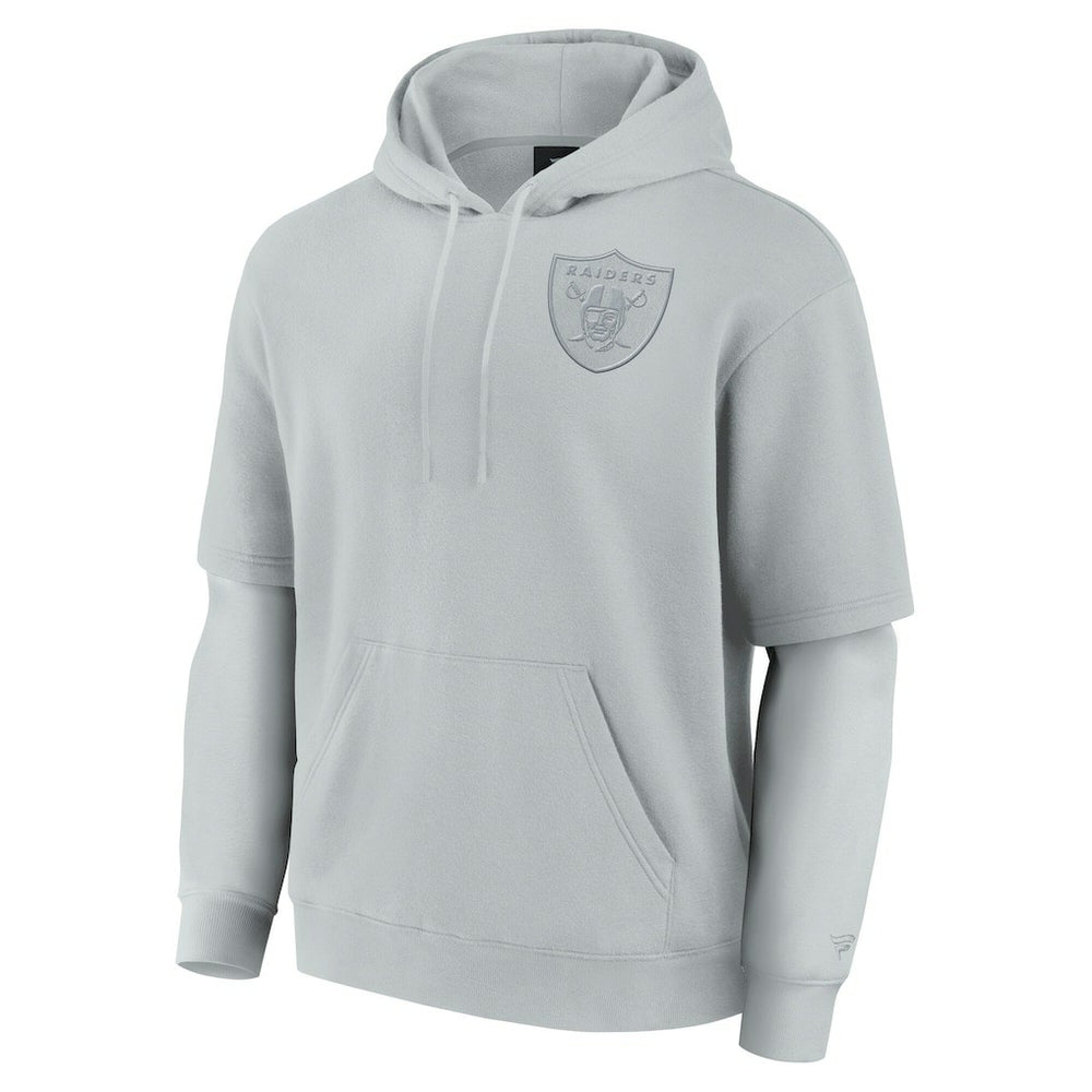 Fanatics Las Vegas Raiders Unisex Sleek Elements Pullover Hoodie Gray