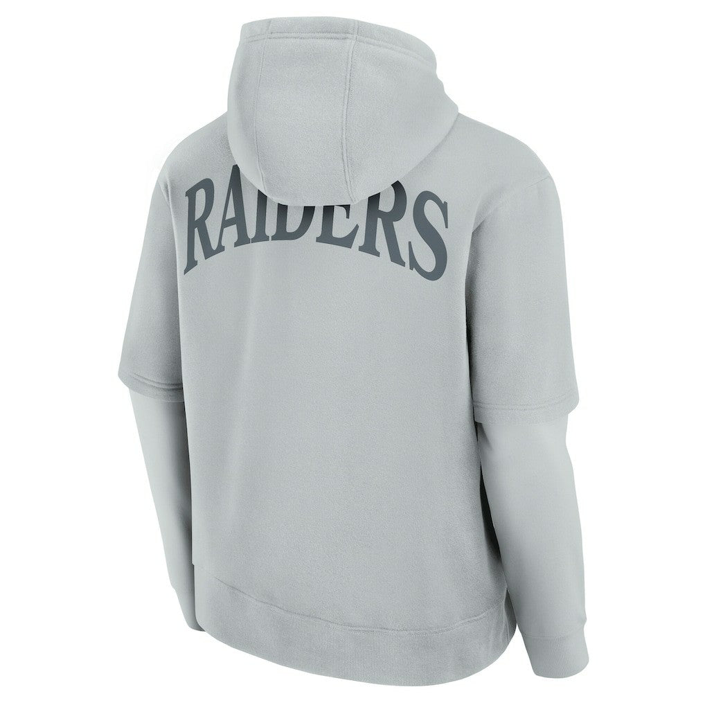 Fanatics Las Vegas Raiders Unisex Sleek Elements Pullover Hoodie Gray