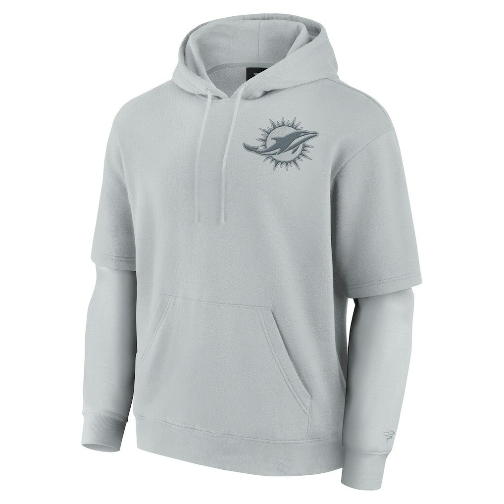 Fanatics Miami Dolphins Unisex Sleek Elements Pullover Hoodie Gray