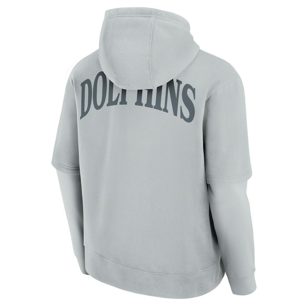 Fanatics Miami Dolphins Unisex Sleek Elements Pullover Hoodie Gray