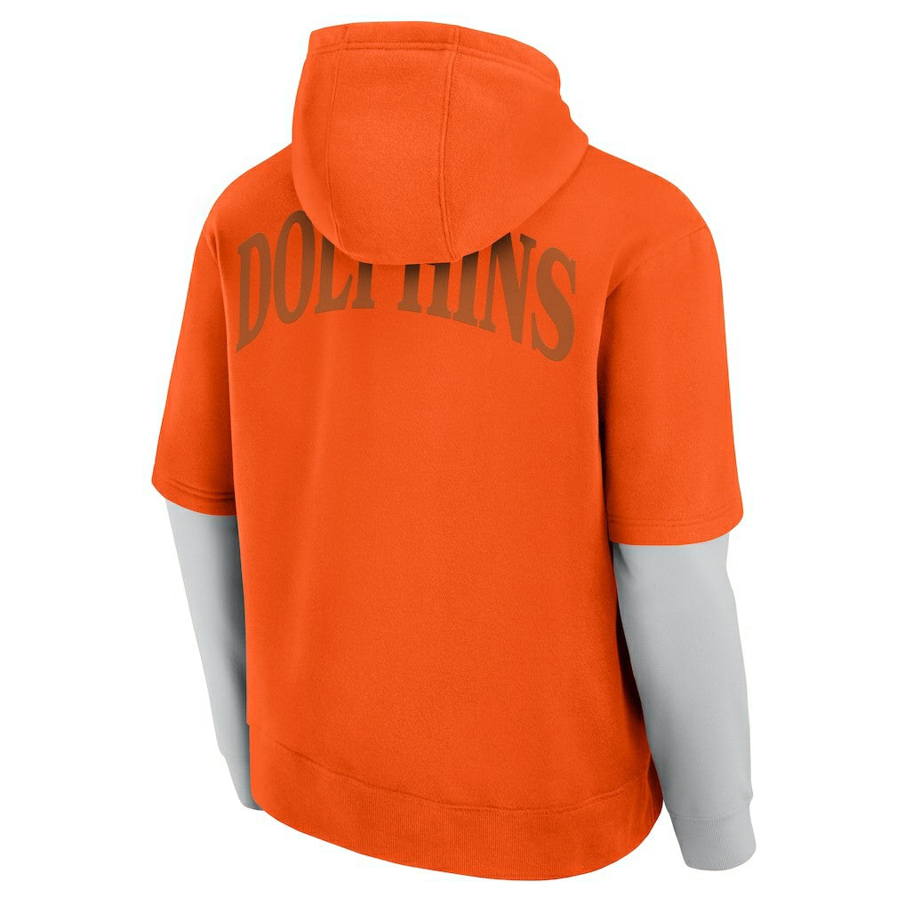 Fanatics Miami Dolphins Unisex Sleek Elements Pullover Hoodie Orange