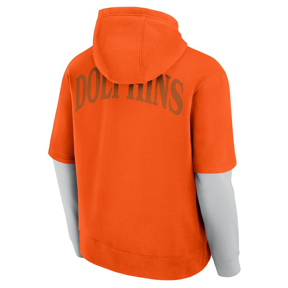 Fanatics Miami Dolphins Unisex Sleek Elements Pullover Hoodie Orange