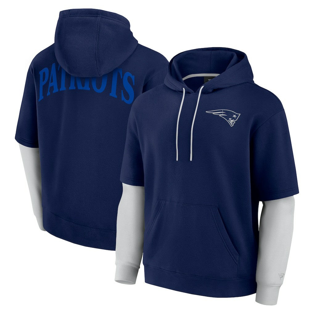 Fanatics New England Patriots Unisex Sleek Elements Pullover Hoodie Navy