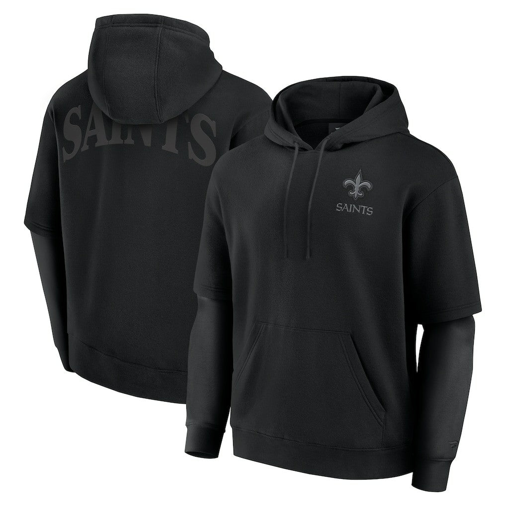 Fanatics New Orleans Saints Unisex Sleek Elements Pullover Hoodie Black