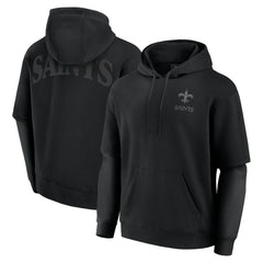 Fanatics New Orleans Saints Unisex Sleek Elements Pullover Hoodie Black