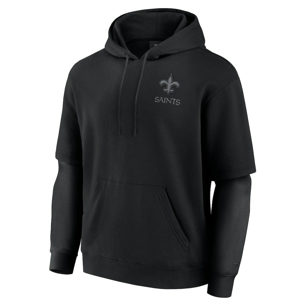 Fanatics New Orleans Saints Unisex Sleek Elements Pullover Hoodie Black