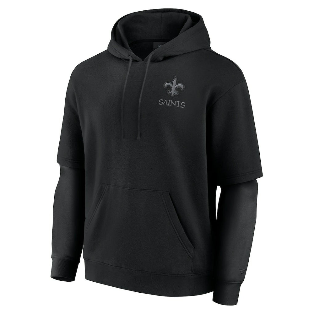 Fanatics New Orleans Saints Unisex Sleek Elements Pullover Hoodie Black