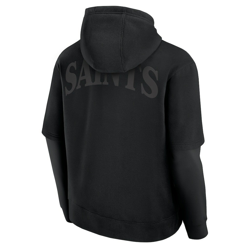 Fanatics New Orleans Saints Unisex Sleek Elements Pullover Hoodie Black