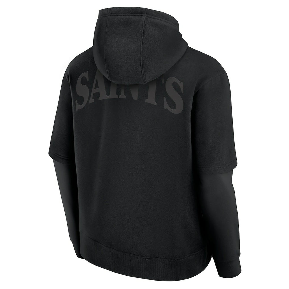 Fanatics New Orleans Saints Unisex Sleek Elements Pullover Hoodie Black