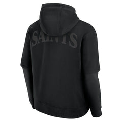 Fanatics New Orleans Saints Unisex Sleek Elements Pullover Hoodie Black