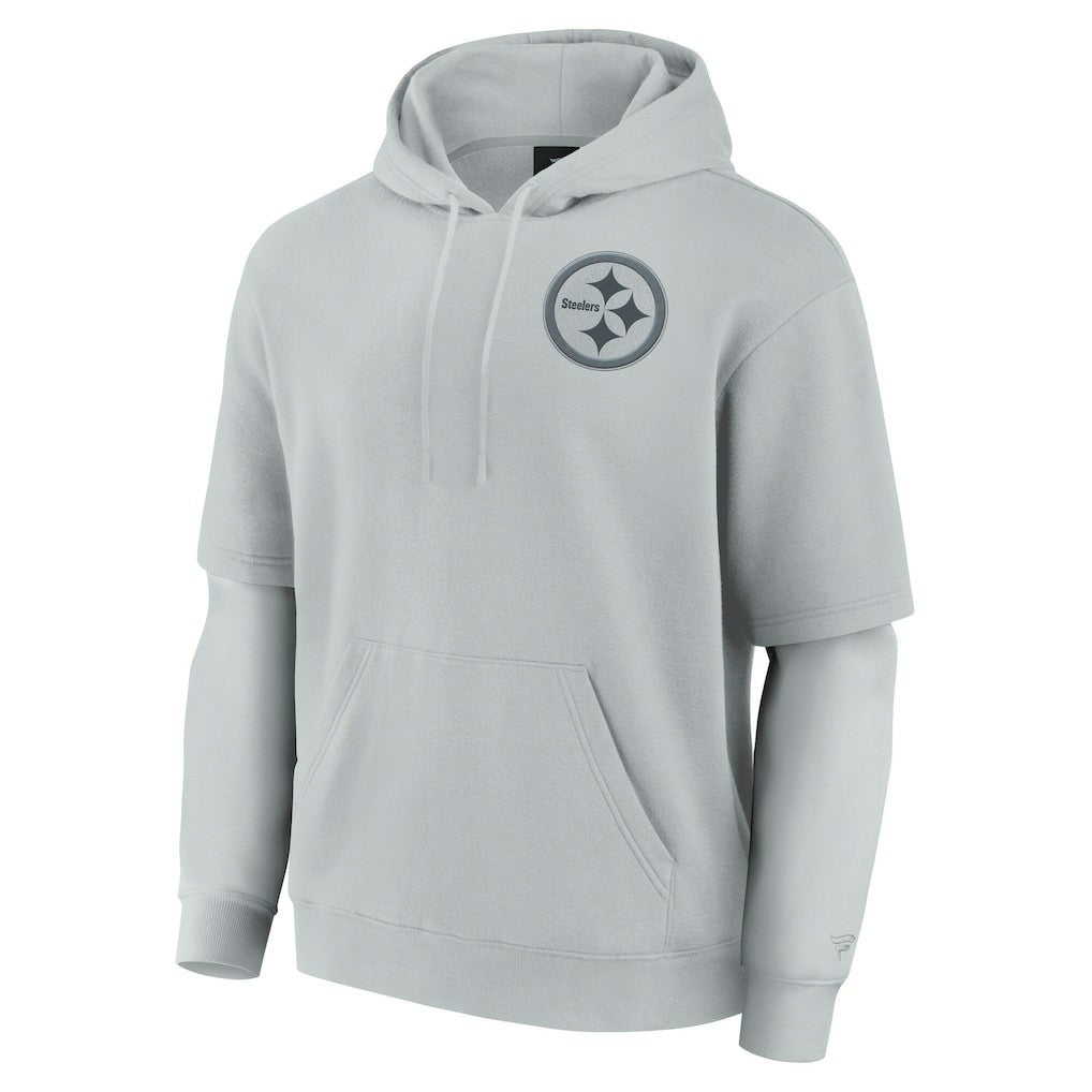 Fanatics Pittsburgh Steelers Unisex Sleek Elements Pullover Hoodie Gray