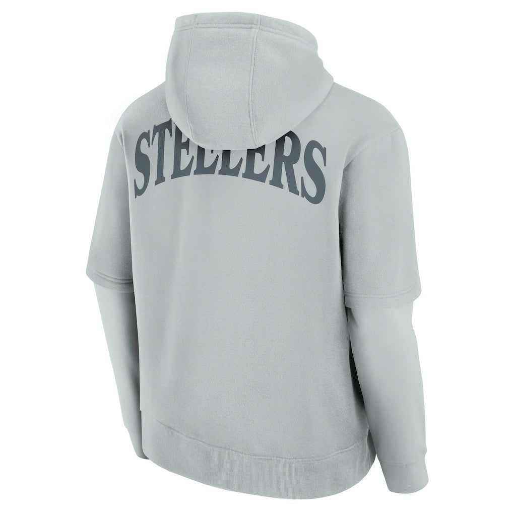 Fanatics Pittsburgh Steelers Unisex Sleek Elements Pullover Hoodie Gray
