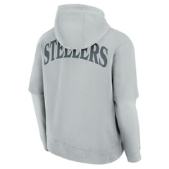 Fanatics Pittsburgh Steelers Unisex Sleek Elements Pullover Hoodie Gray