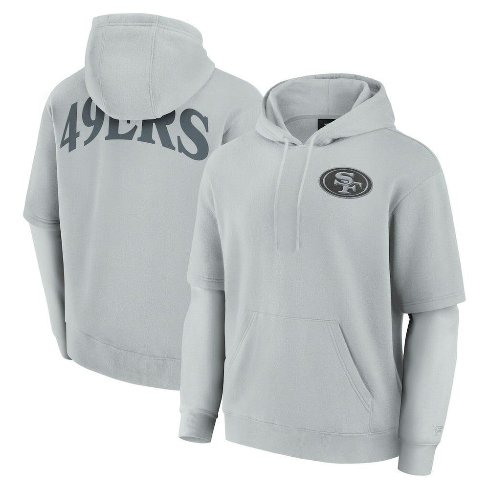 Fanatics San Francisco 49ers Unisex Sleek Elements Pullover Hoodie Gray