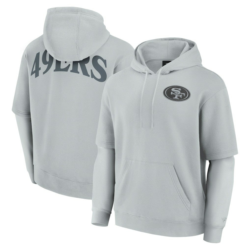 Fanatics San Francisco 49ers Unisex Sleek Elements Pullover Hoodie Gray