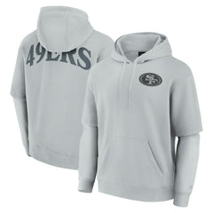 Fanatics San Francisco 49ers Unisex Sleek Elements Pullover Hoodie Gray