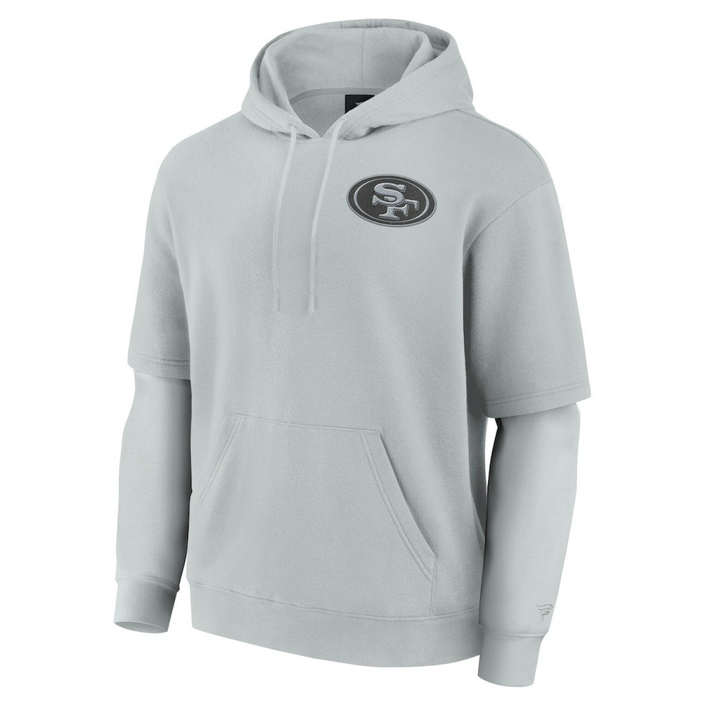 Fanatics San Francisco 49ers Unisex Sleek Elements Pullover Hoodie Gray