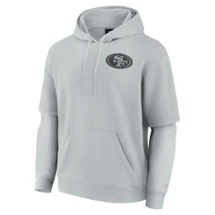 Fanatics San Francisco 49ers Unisex Sleek Elements Pullover Hoodie Gray