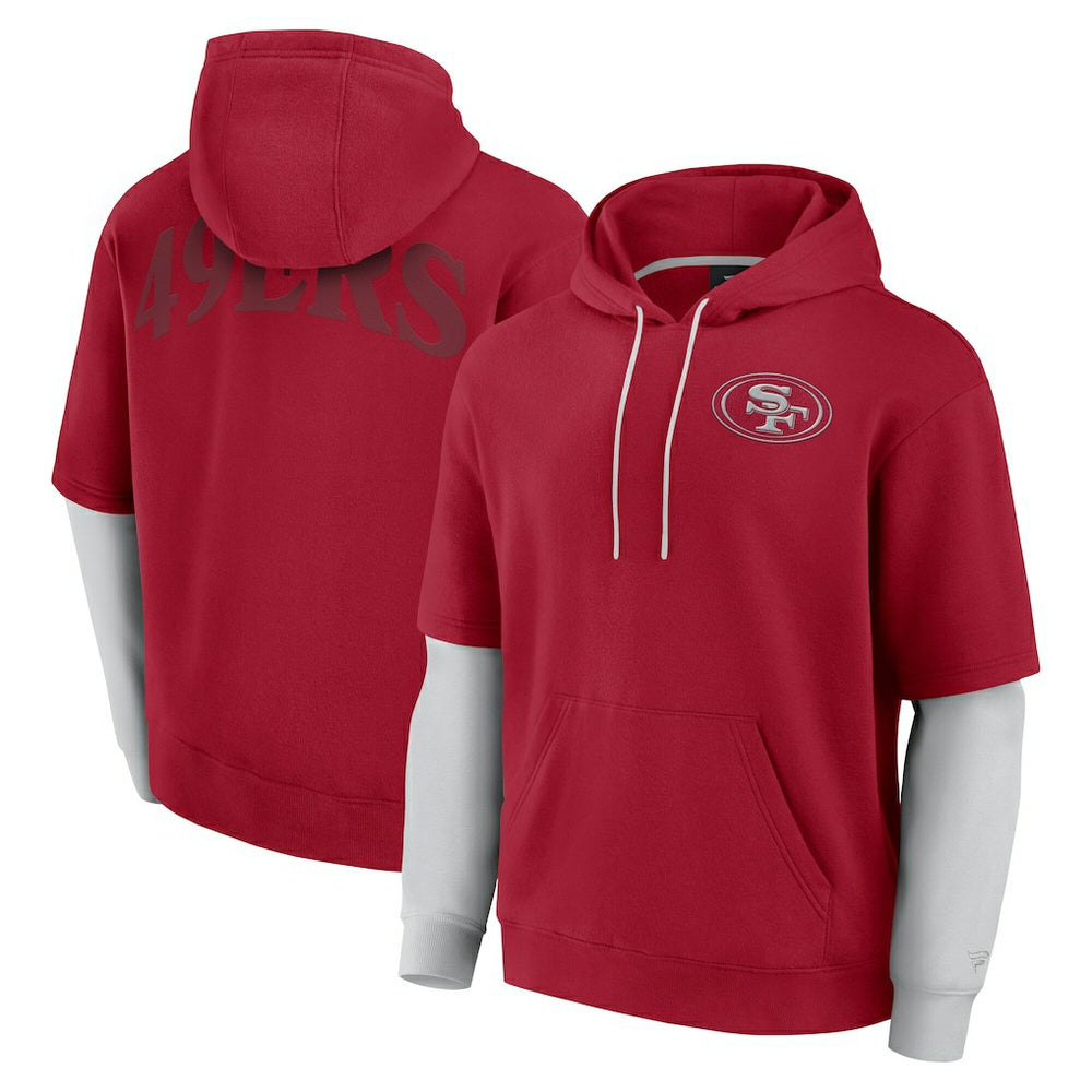 Fanatics San Francisco 49ers Unisex Sleek Elements Pullover Hoodie Scarlet