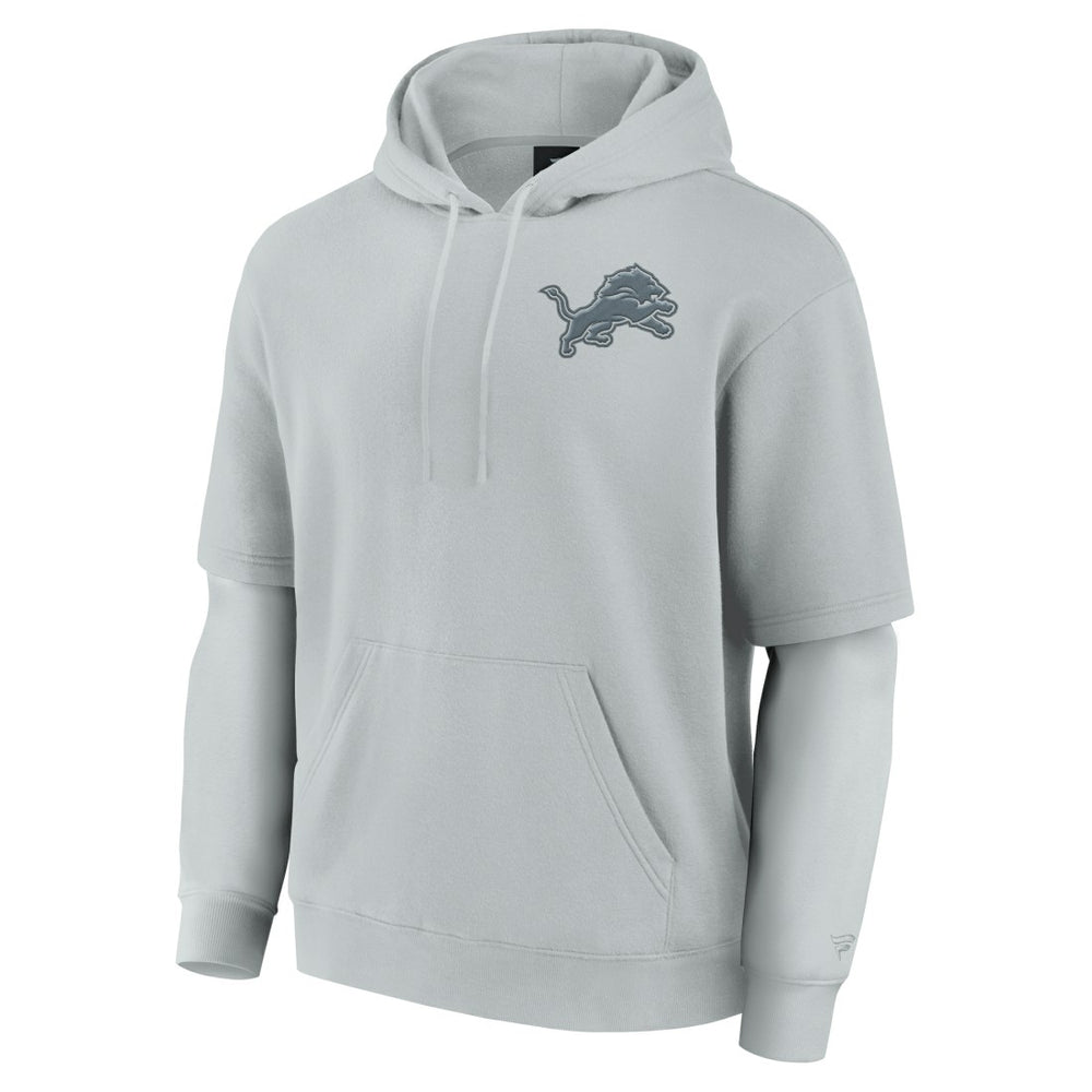 Fanatics Detroit Lions Unisex Sleek Elements Pullover Hoodie Gray