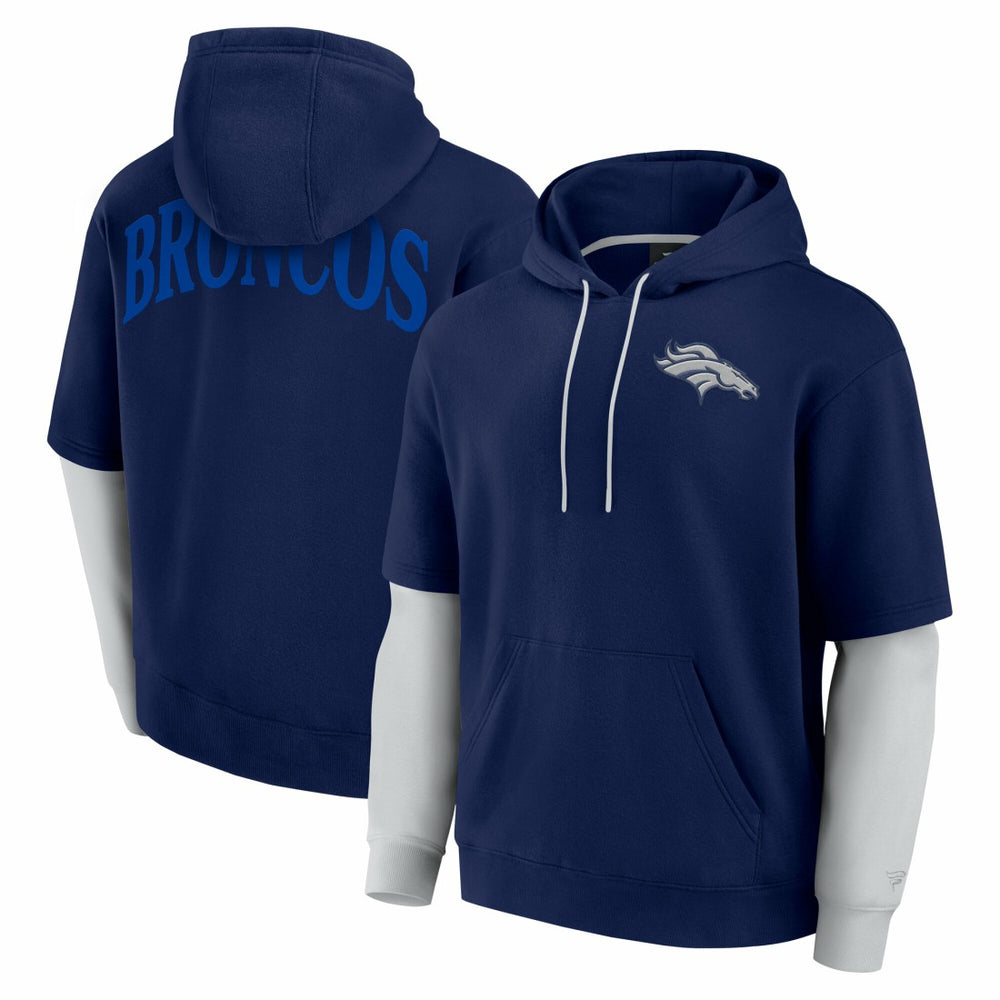 Fanatics Denver Broncos Unisex Sleek Elements Pullover Hoodie Navy