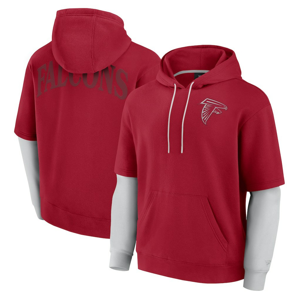 Fanatics Atlanta Falcons Unisex Sleek Elements Pullover Hoodie Red