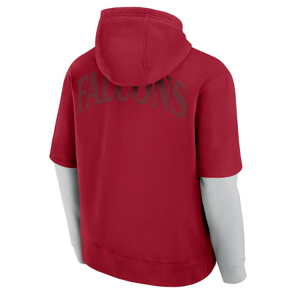 Fanatics Atlanta Falcons Unisex Sleek Elements Pullover Hoodie Red