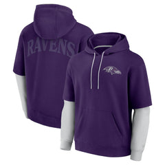 Fanatics Baltimore Ravens Unisex Sleek Elements Pullover Hoodie Purple