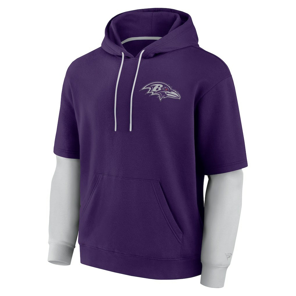 Fanatics Baltimore Ravens Unisex Sleek Elements Pullover Hoodie Purple
