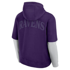 Fanatics Baltimore Ravens Unisex Sleek Elements Pullover Hoodie Purple