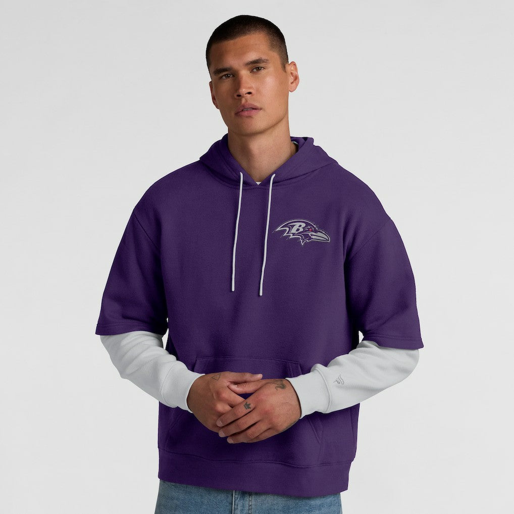 Fanatics Baltimore Ravens Unisex Sleek Elements Pullover Hoodie Purple