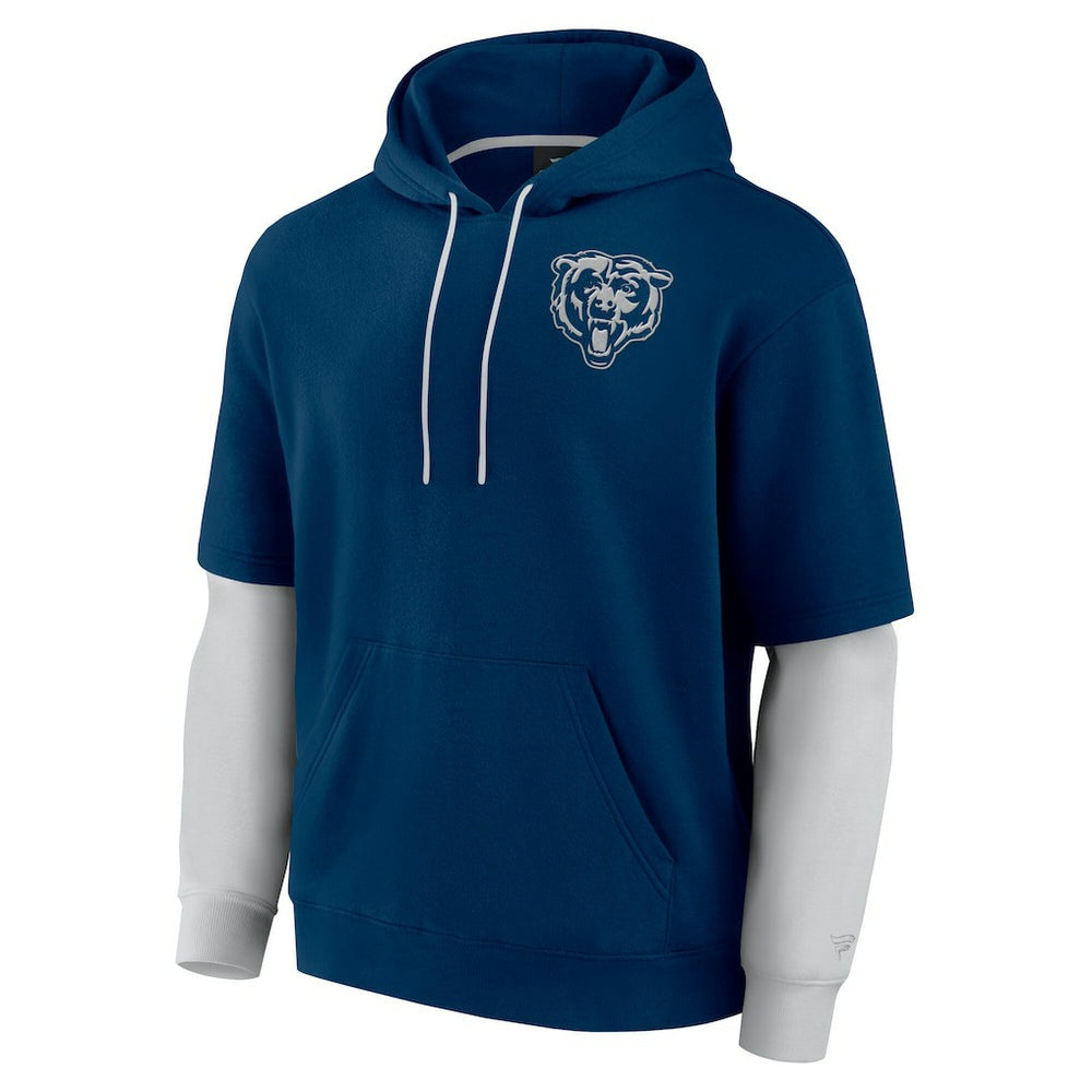 Fanatics Chicago Bears Unisex Sleek Elements Pullover Hoodie Navy