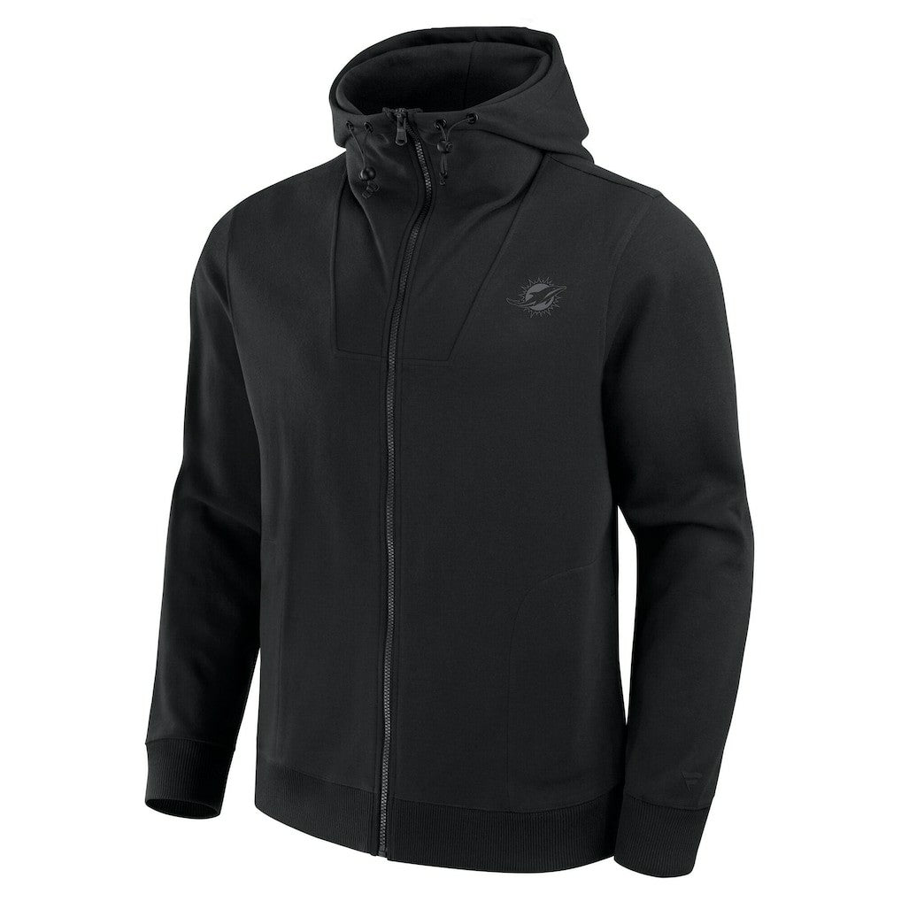 Fanatics Miami Dolphins Unisex Front Office Full-Zip Hoodie Black