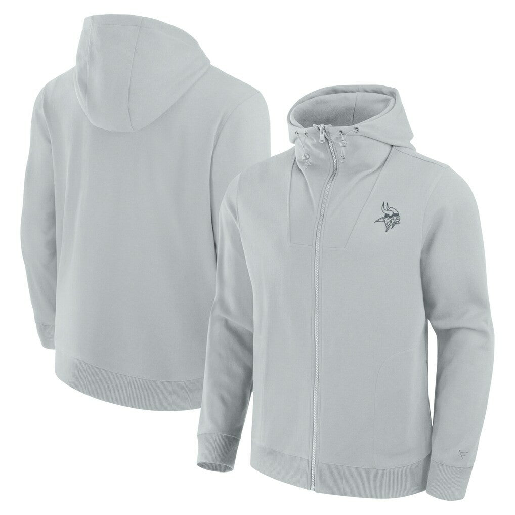 Fanatics Minnesota Vikings Unisex Front Office Full-Zip Hoodie Gray