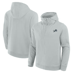 Fanatics Detroit Lions Unisex Front Office Full-Zip Hoodie Gray