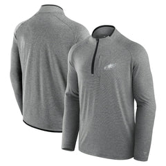 Fanatics Philadelphia Eagles Unisex Front Office Performance Primary Quarter-Zip Jacket Charcoal