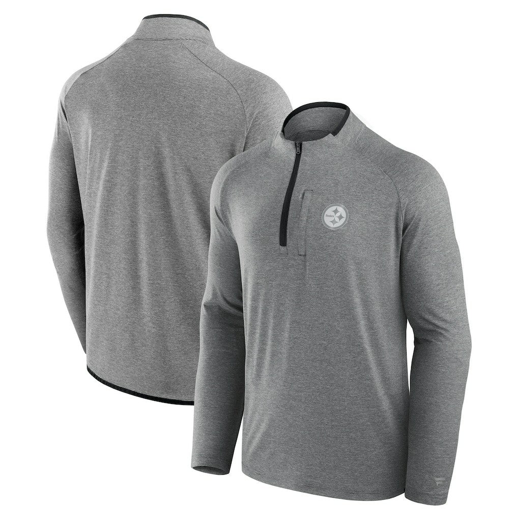 Fanatics Pittsburgh Steelers Unisex Front Office Performance Primary Quarter-Zip Jacket Charcoal