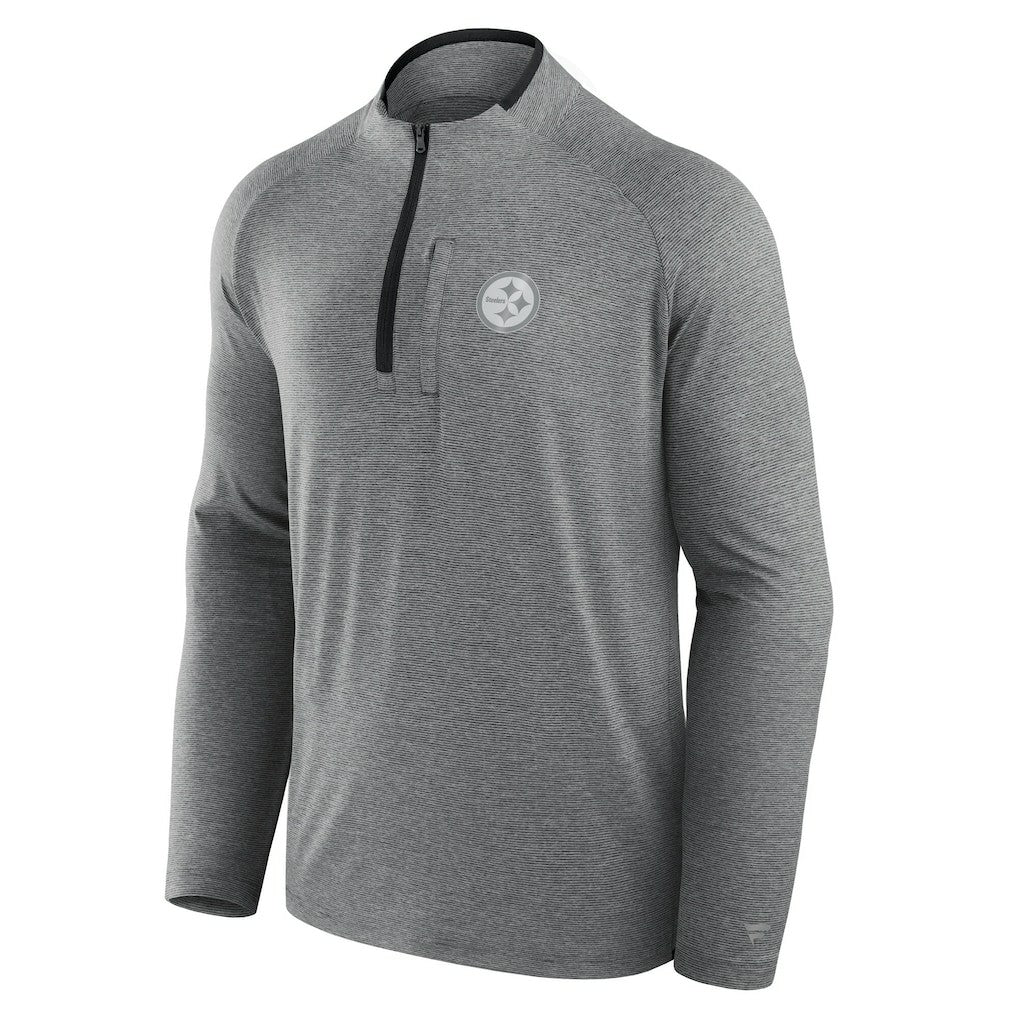 Fanatics Pittsburgh Steelers Unisex Front Office Performance Primary Quarter-Zip Jacket Charcoal