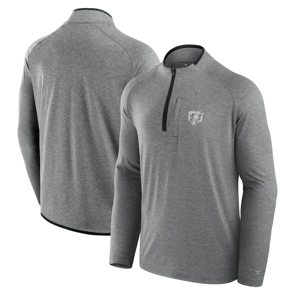 Fanatics Chicago Bears Unisex Front Office Performance Primary Quarter-Zip Jacket Charcoal