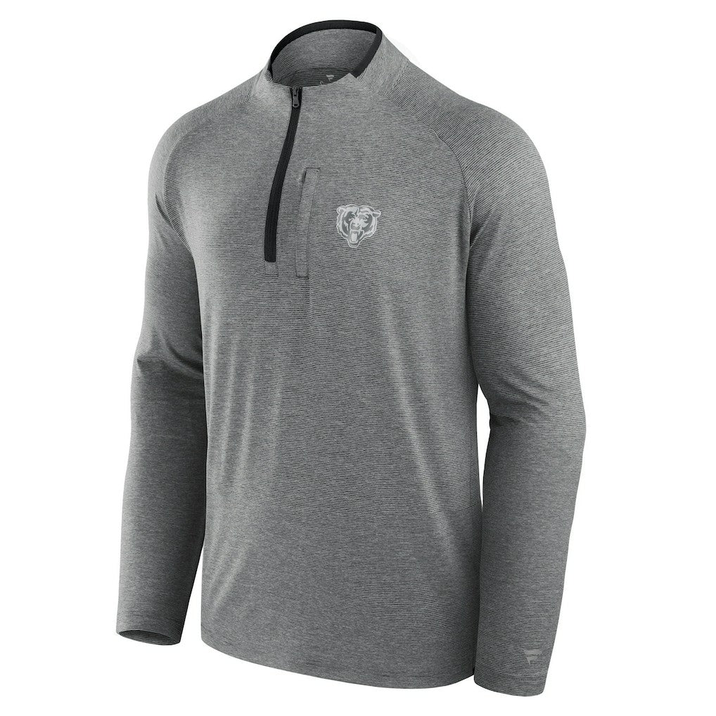 Fanatics Chicago Bears Unisex Front Office Performance Primary Quarter-Zip Jacket Charcoal