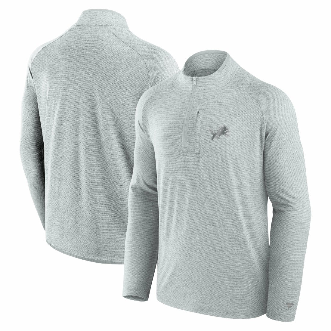Fanatics Detroit Lions Unisex Front Office Performance Primary Quarter-Zip Jacket Gray