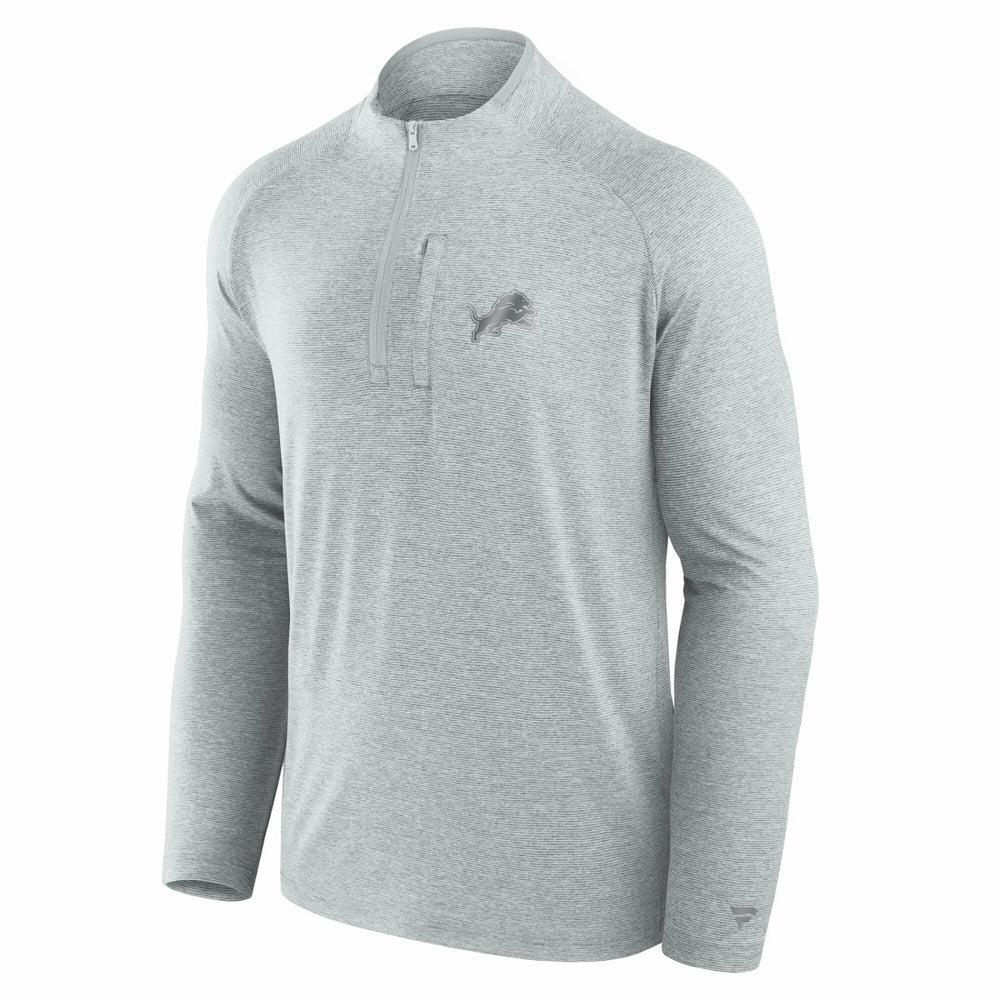 Fanatics Detroit Lions Unisex Front Office Performance Primary Quarter-Zip Jacket Gray