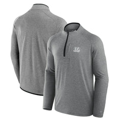 Fanatics Cincinnati Bengals Unisex Front Office Performance Primary Quarter-Zip Jacket Charcoal