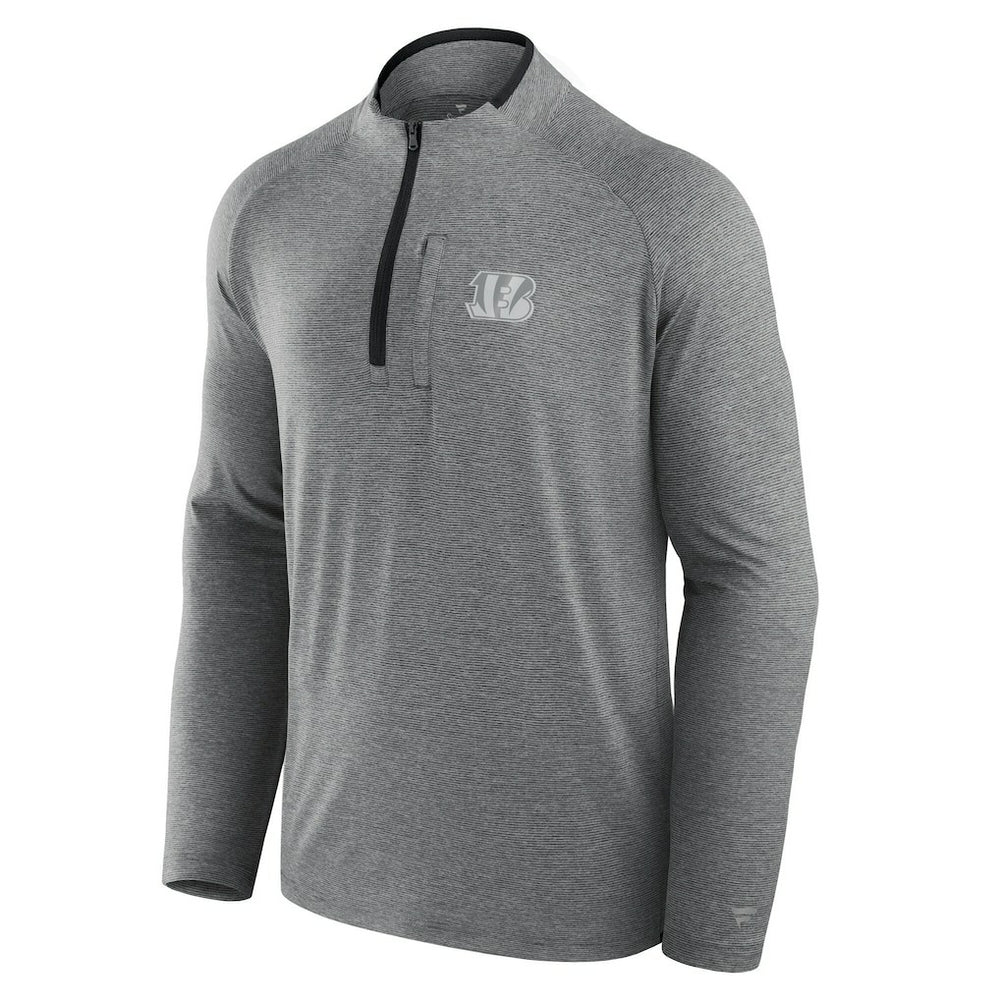 Fanatics Cincinnati Bengals Unisex Front Office Performance Primary Quarter-Zip Jacket Charcoal