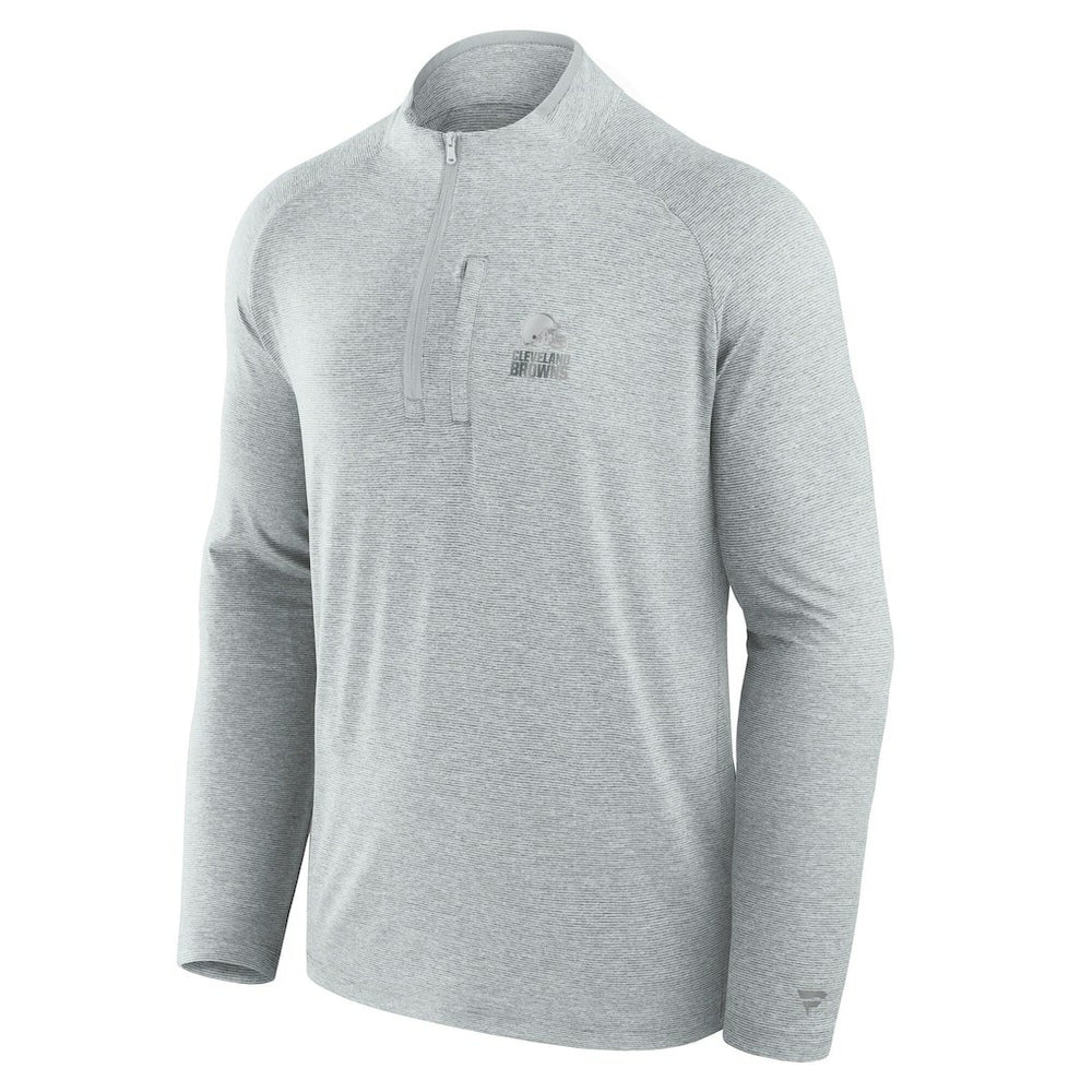 Fanatics Cleveland Browns Unisex Front Office Performance Primary Quarter-Zip Jacket Gray