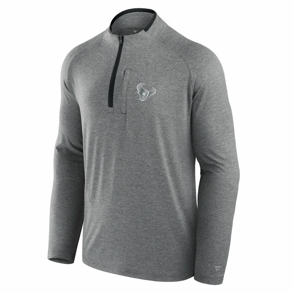 Fanatics Houston Texans Unisex Front Office Performance Primary Quarter-Zip Jacket Charcoal
