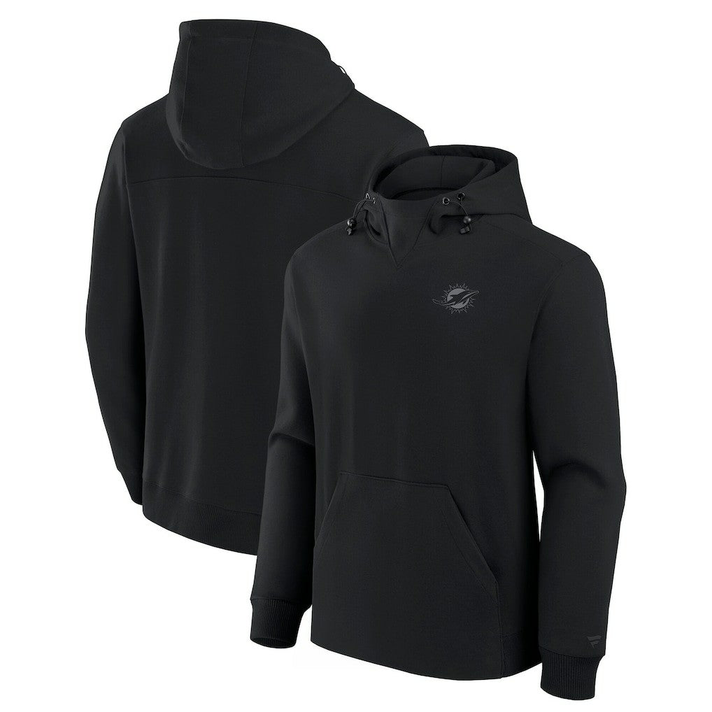 Fanatics Miami Dolphins Unisex Front Office Tonal Tri-Blend Pullover Hoodie Black