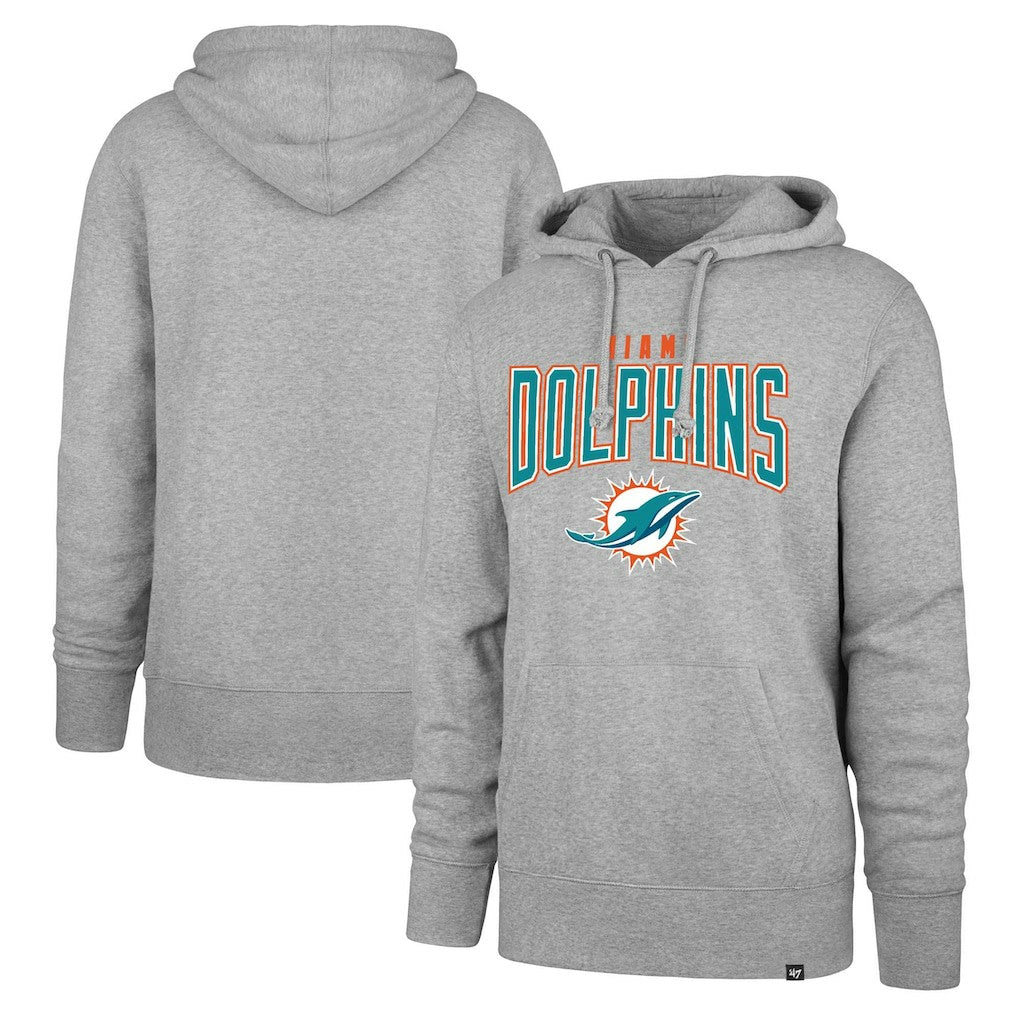 47 brand Miami Dolphins '47 Headline Pullover Hoodie Gray