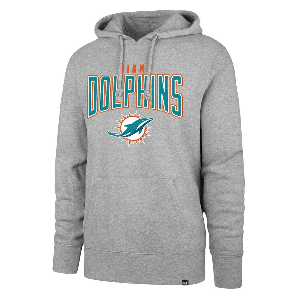 47 brand Miami Dolphins '47 Headline Pullover Hoodie Gray