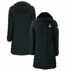 Detroit Lions Cutter & Buck Women's Throwback Logo Mission Ridge Repreve Eco Insulated Full-Zip Puffer Jacket Black